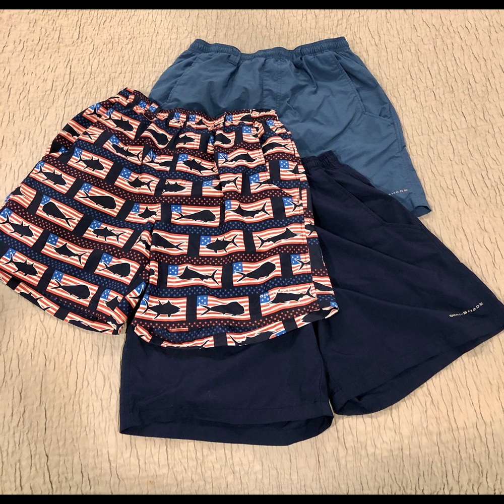 Lot of 3 Men’s Small Columbia PFG Water Shorts